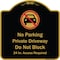 Signmission Designer Series-No Parking Private Driveway Don't Block 24 Hour Access, 18" x 18", BG-1818 A-DES-BG-1818-9948 - alternate 1